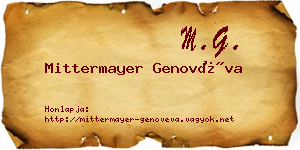 Mittermayer Genovéva névjegykártya